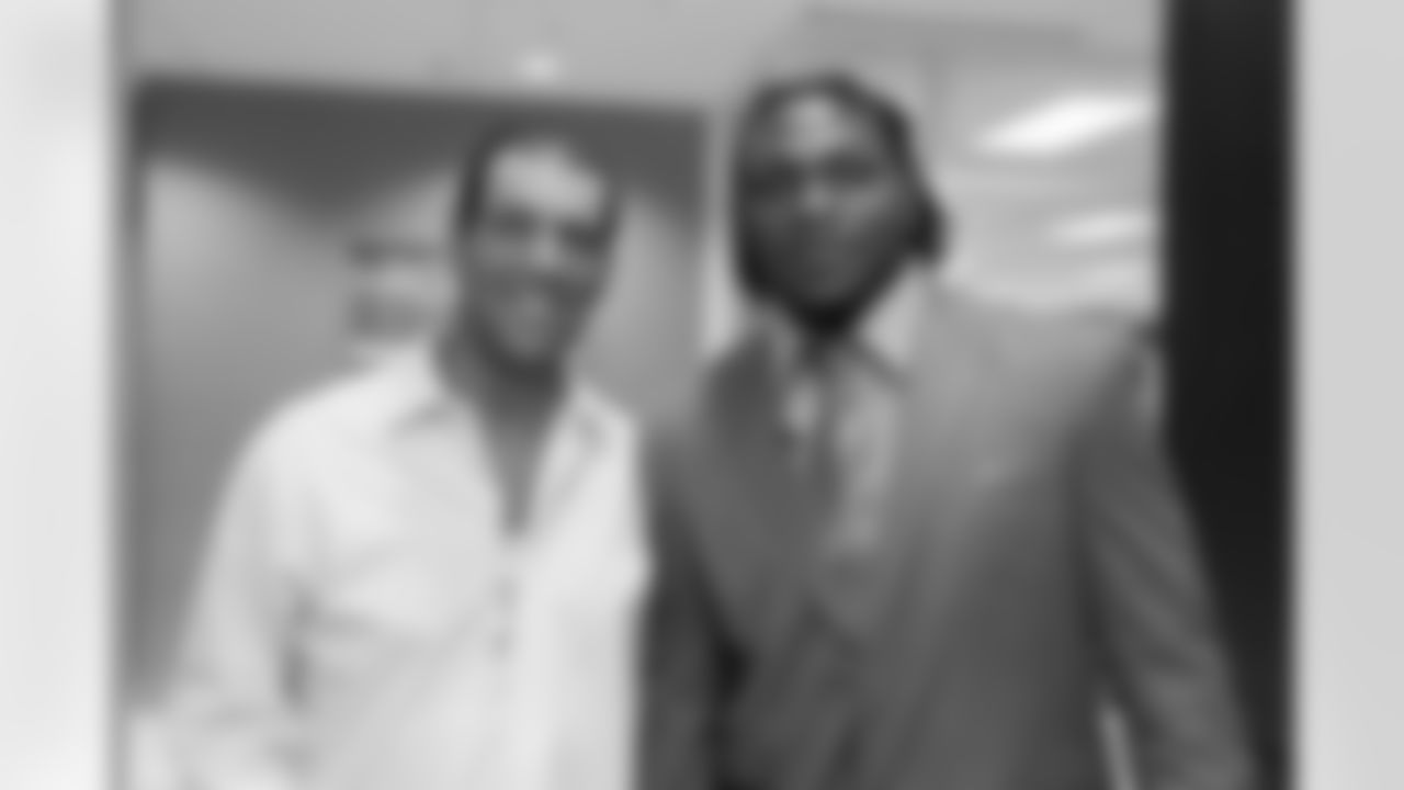 2012 Ravens Draft picks, OLB Courtney Upshaw, T Kelechi Osemele and RB Bernard Pierce, arrive at the Ravens Training Facility for a tour and a press conference.