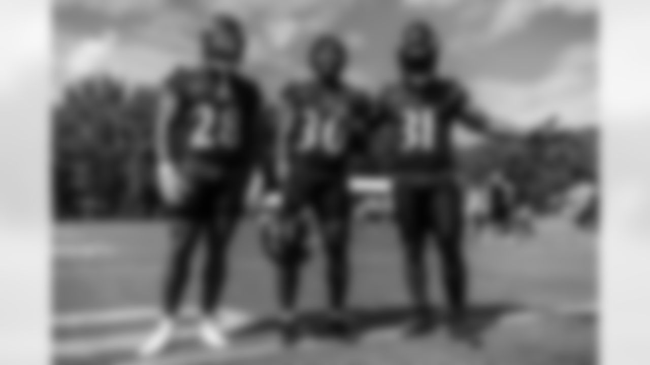 RB Mike Davis, RB Tyler Badie, & RB Corey Clement