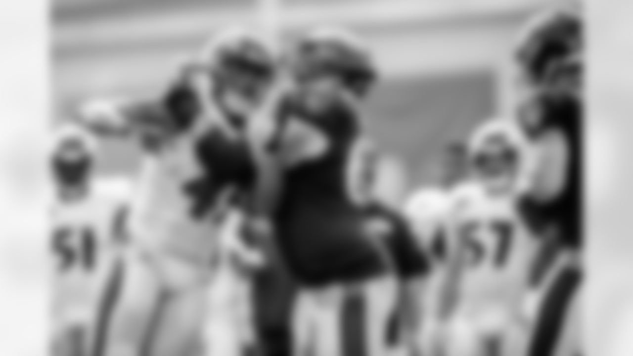 OLB Jaylon Ferguson takes on G Parker Ehinger