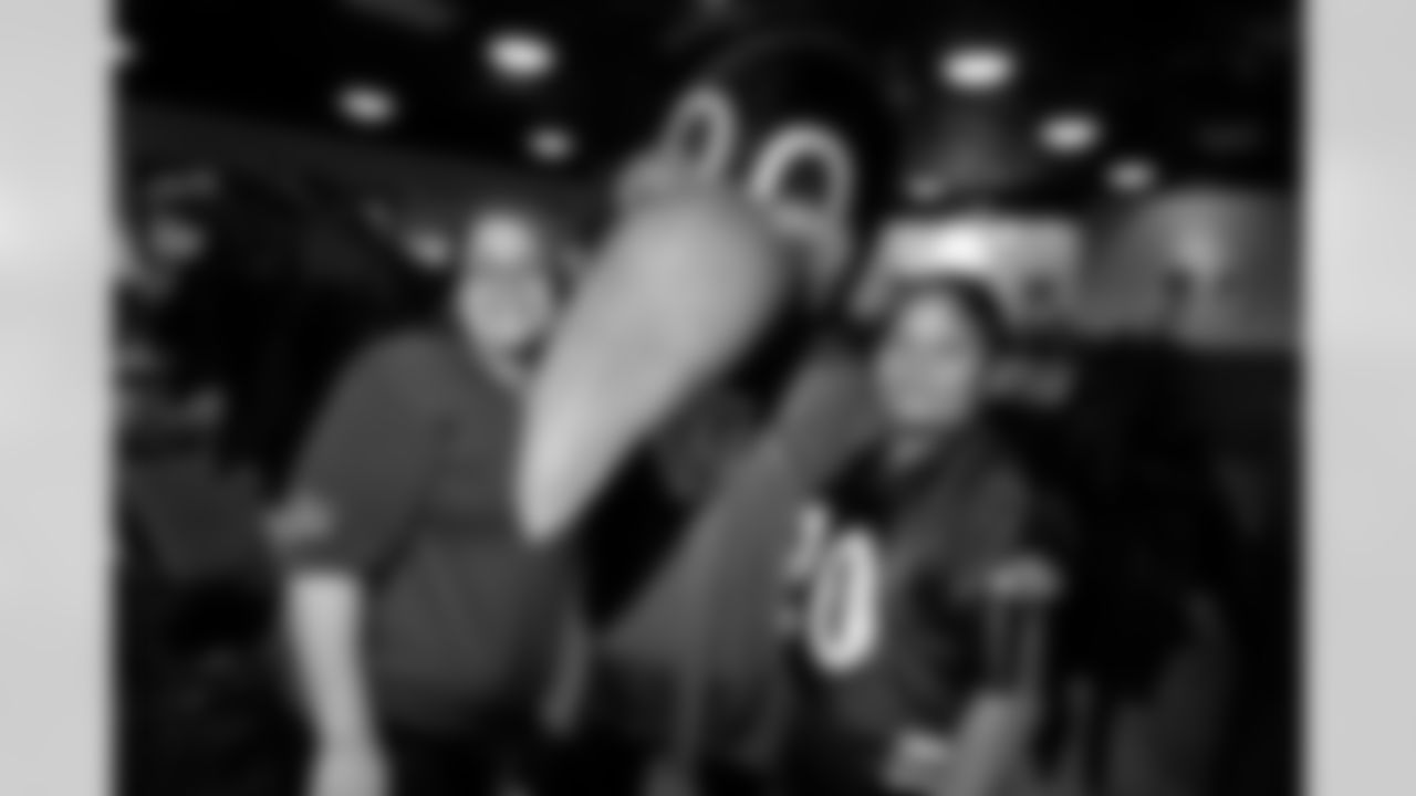 Ravens fans showed their purple pride on Black Friday, November, 27, 2009. Fans were joined by Ravens cheerleaders, Playmakers and Ravens mascot Poe and some lucky fans won autographed memorabilia.