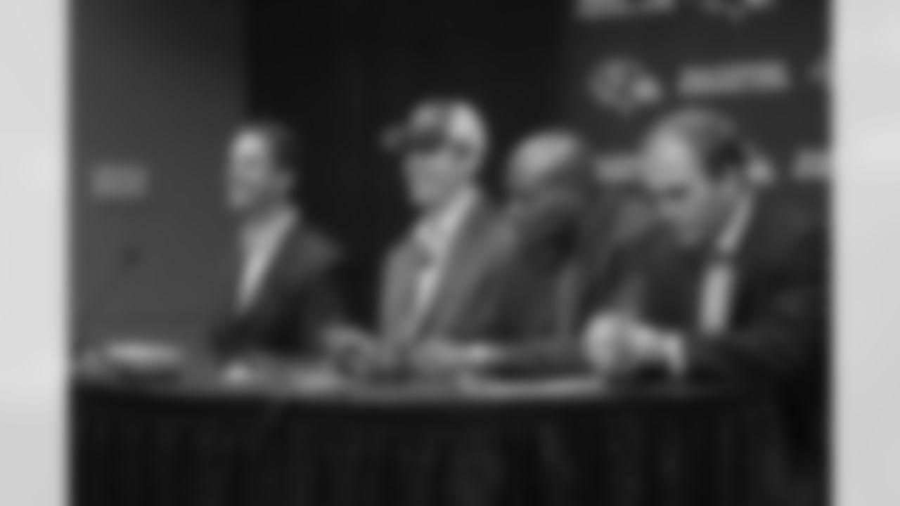 The day after the Ravens selected Joe Flacco with their 1st draft pick (18th overall), the talented quarterback visited Owings Mills for his first press conference as a Raven.