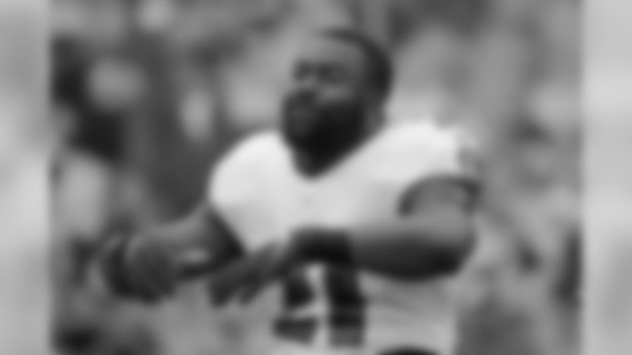 Baltimore Ravens running back Mark Ingram II (21) gestures before an NFL football game against the Kansas City Chiefs in Kansas City, Mo., Sunday, Sept. 22, 2019. (AP Photo/Charlie Riedel)