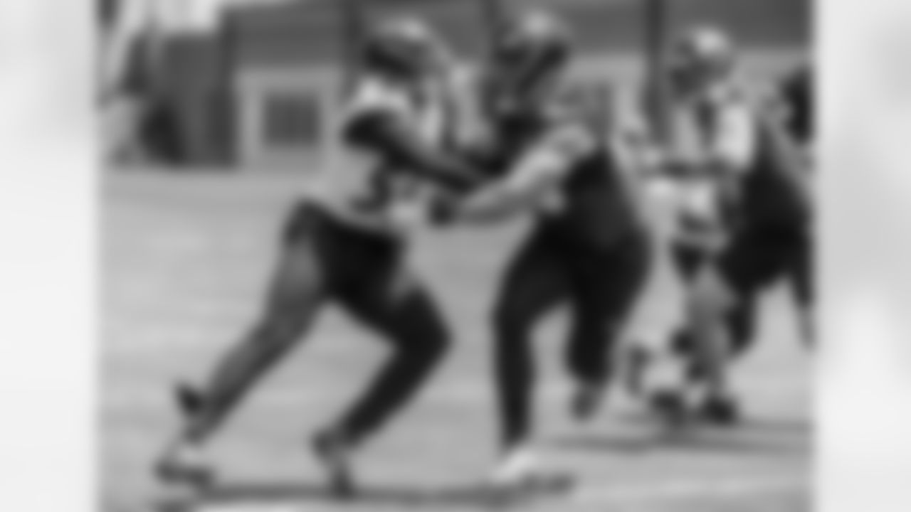 LB Del'Shawn Phillips
Phillips had two interceptions in 7-on-7 work and a forced fumble in the first week of training camp. Previously used almost exclusively on special teams, Phillips is making a case for defensive snaps.