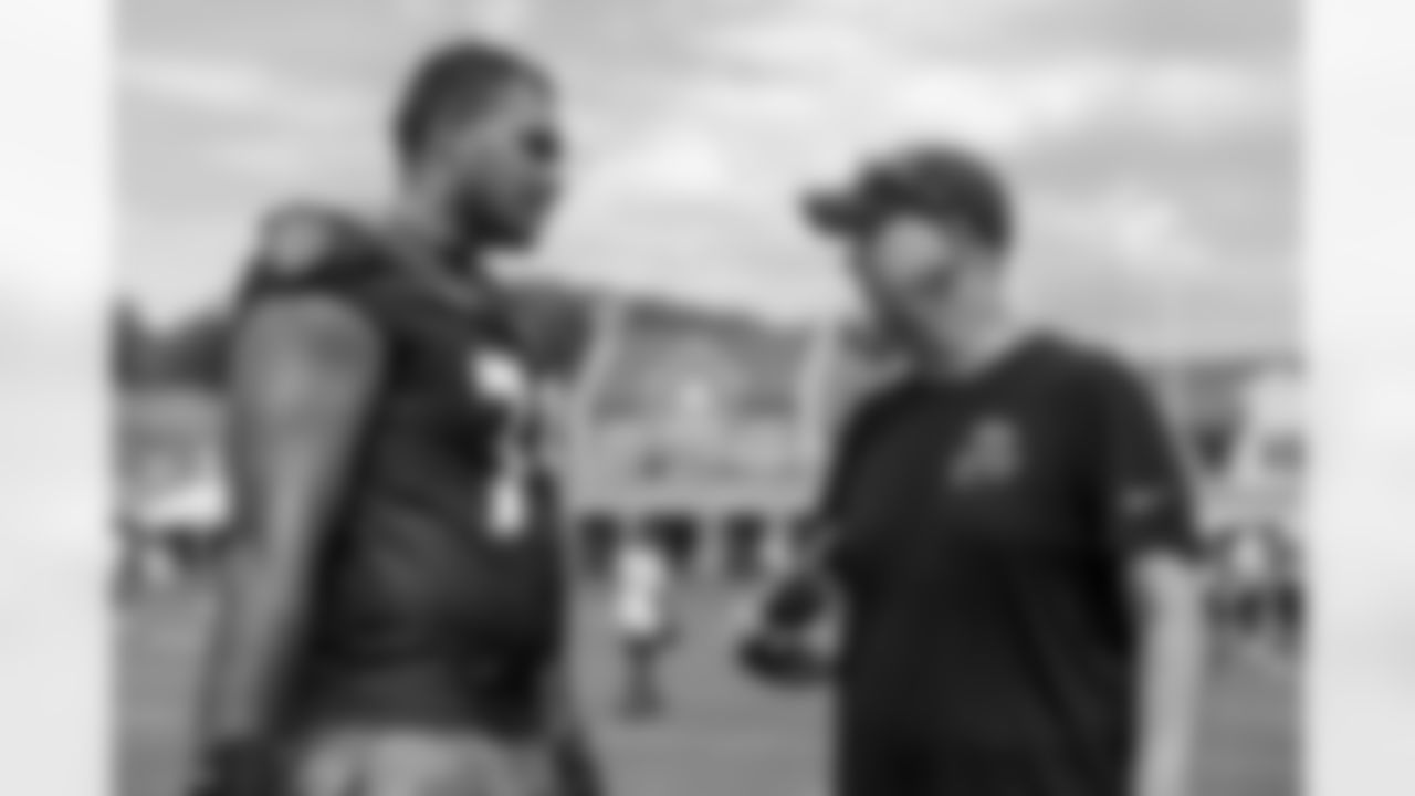 From left: T Ronnie Stanley, OC Todd Monken