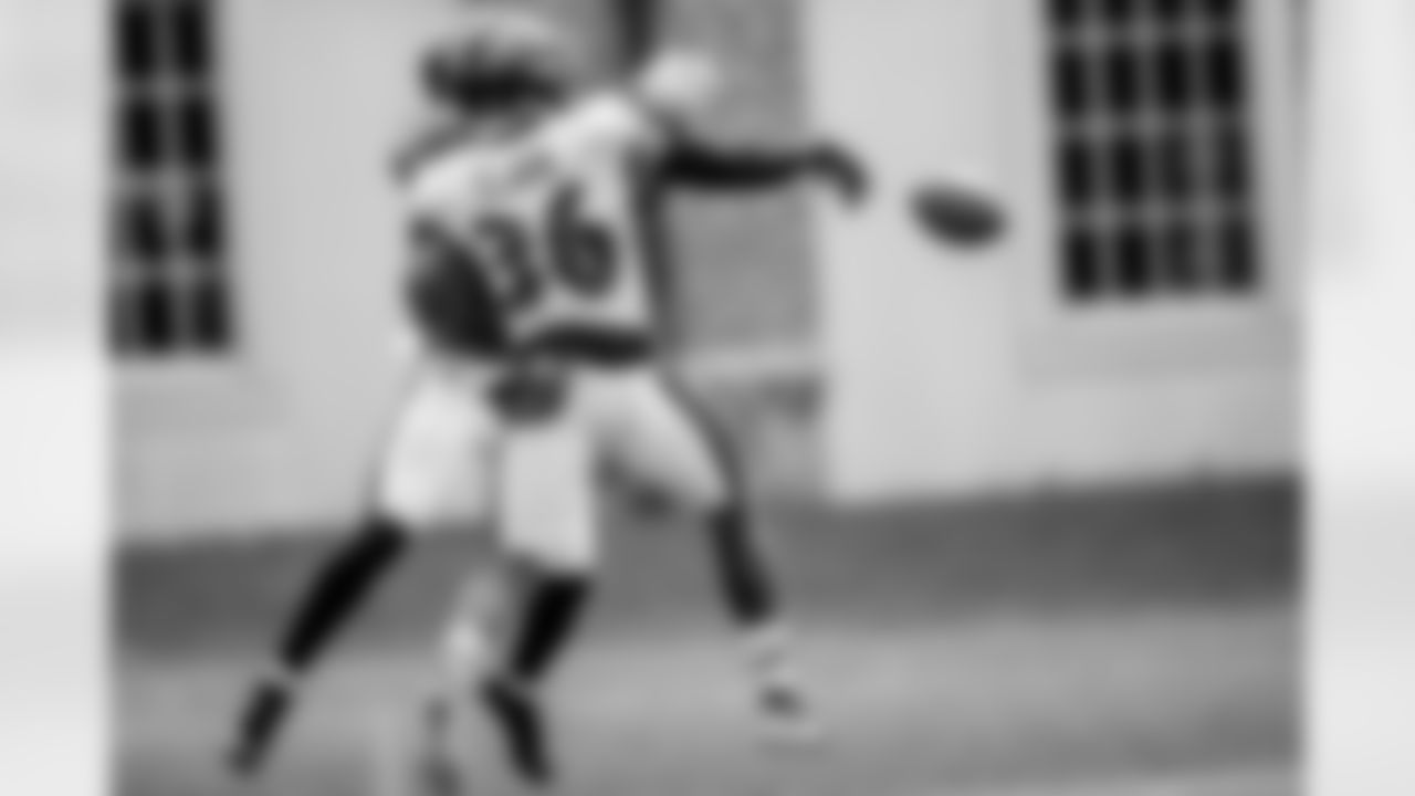 S Chuck Clark breaks up a pass