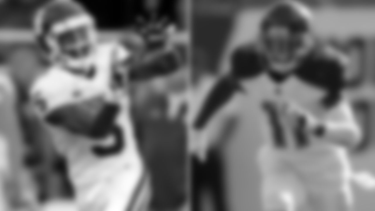 Marquise Brown, Oklahoma – DeSean Jackson
Zierlein's Scouting Report*:* "Hollywood" is a skinny, but speedy receiver with game-breaking potential on every snap. His ability to race past cornerbacks and separate deep will require specific coverage and safeties ready to help. His thin frame is a liability when faced with contested catches both short and deep, and long-term durability is a legitimate concern. However, his ability to threaten deep with long speed and short as an elite run-after-catch talent gives him a chance to become the most impactful wideout in this draft