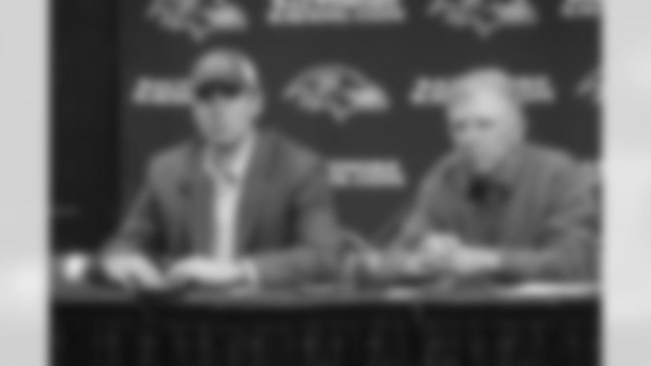 The day after the Ravens selected Joe Flacco with their 1st draft pick (18th overall), the talented quarterback visited Owings Mills for his first press conference as a Raven.