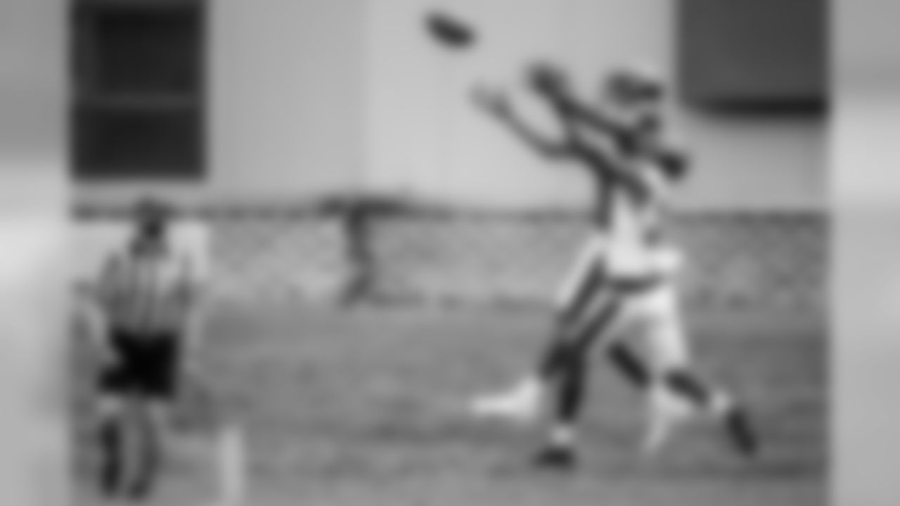 WR Miles Boykin catches a ball over CB Tavon Young