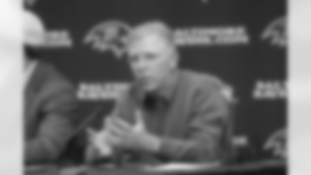 The day after the Ravens selected Joe Flacco with their 1st draft pick (18th overall), the talented quarterback visited Owings Mills for his first press conference as a Raven.
