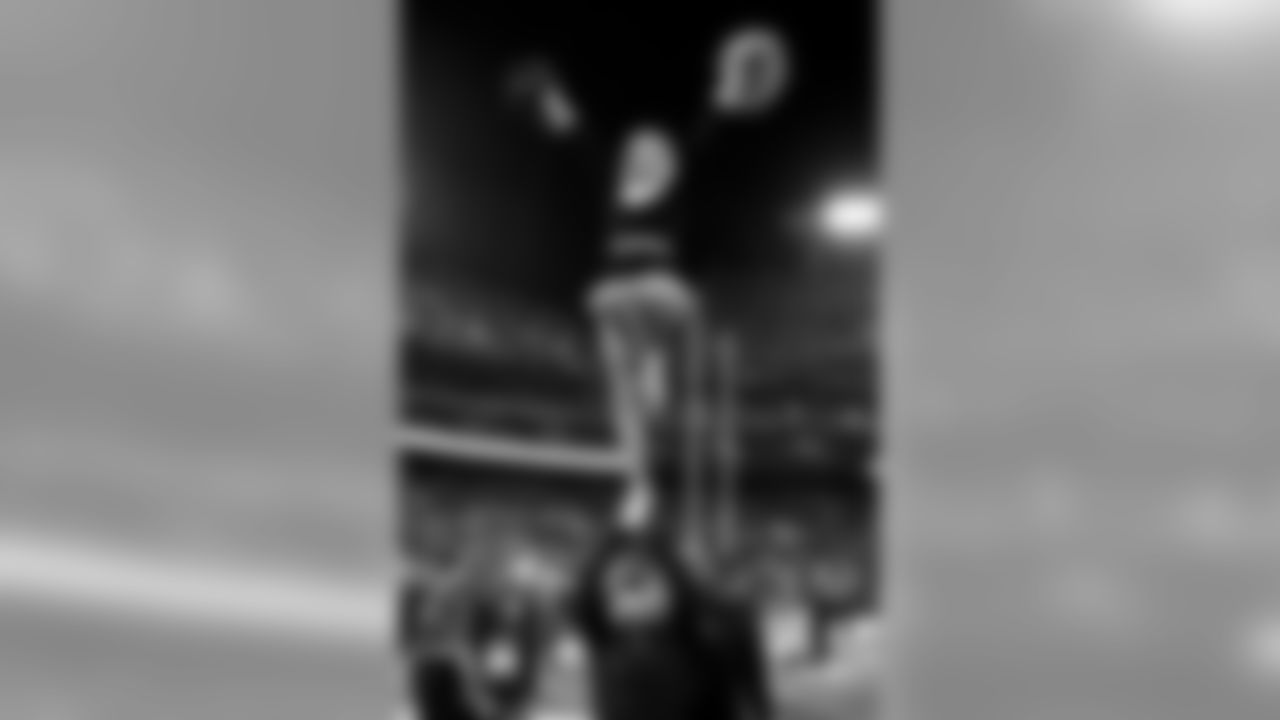 The Baltimore Ravens Cheerleading Team entertains the fans at M&T Bank Stadium throughout the 2008 NFL season.