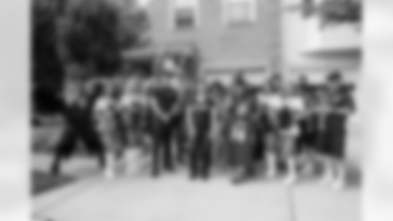 Poe, the Baltimore Ravens cheerleaders and the Ravens pep band and Ravens players caused a stir during the season ticket home delivery for some very lucky PSL Owners.