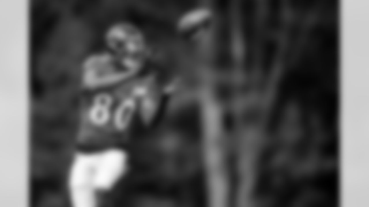 WR Miles Boykin
After an offseason building up his core strength and endurance, Boykin has shown early promise that he can make the Year 2 jump so many are expecting from him. He's playing with more confidence and doesn't seem like he's caught thinking as much. Boykin has used his 6-foot-4, 220-pound frame to make contested catches and haul in some leaping grabs over defenders.