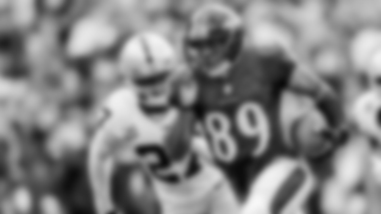 WR – Steve Smith Sr. (2014-2016)
Like Boldin, Smith played just three seasons in Baltimore, but his style of play, personality and impact left a lasting impression. Smith made it clear who the alpha was on the field. He lit a fire under Baltimore's offense with his physicality and competitiveness. Smith topped 1,000 receiving yards and caught six touchdowns in his first year as a Raven after 13 seasons in Carolina, then suffered an Achilles injury the following season. He returned for one more year and proved he wasn't going to go out on an injury by posting 799 receiving yards and five touchdowns in 2016.