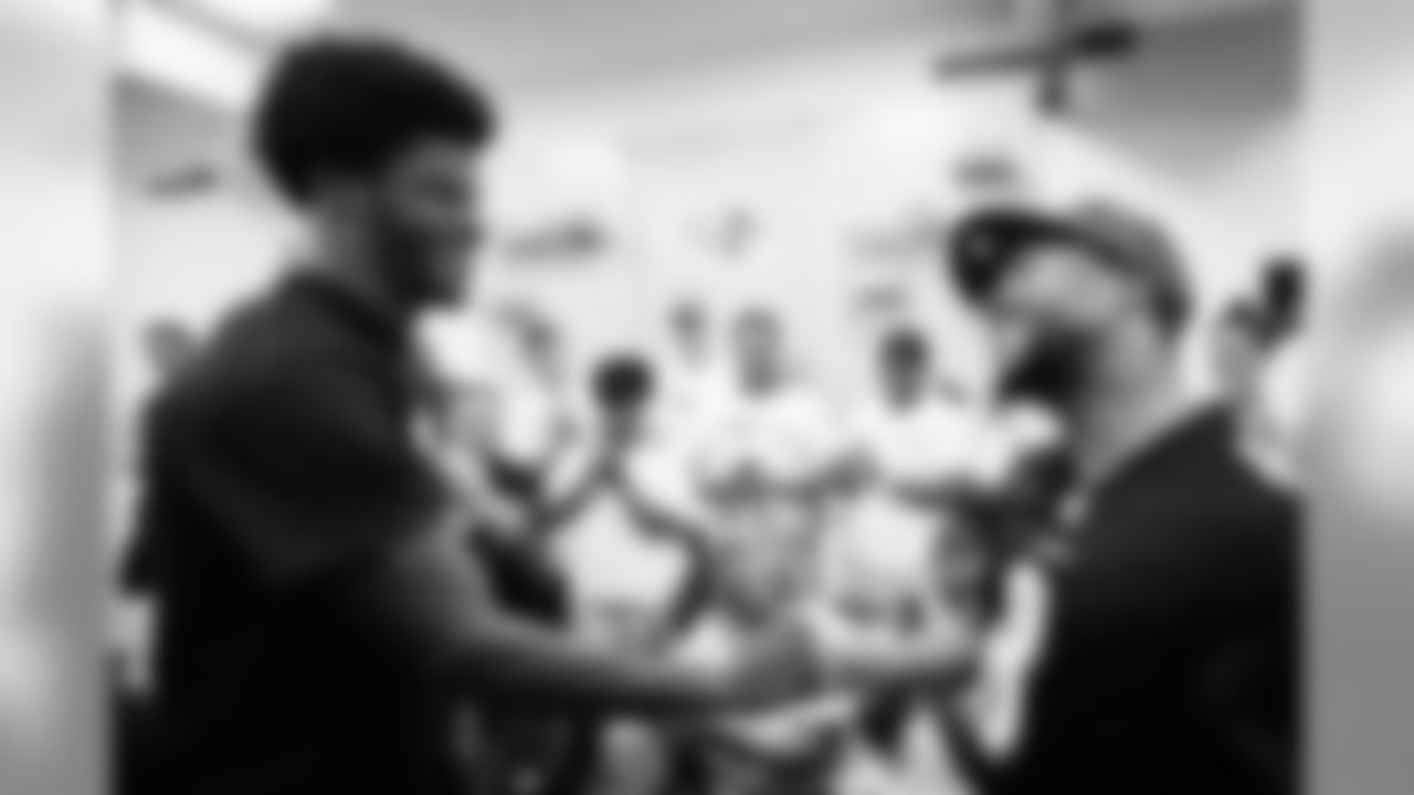 Huddle For 100 around downtown Baltimore on September 23, 2019. Lamar Jackson and Willie Snead IV at Webster Kendrick Boys & Girls Club. Chris Moore at St. Vincent De Paul Society. Our Daily Bread with Mark Ingram and Marshal Yanda. Maryland Center for Veterans with Brandon Williams and Chris Wormley.