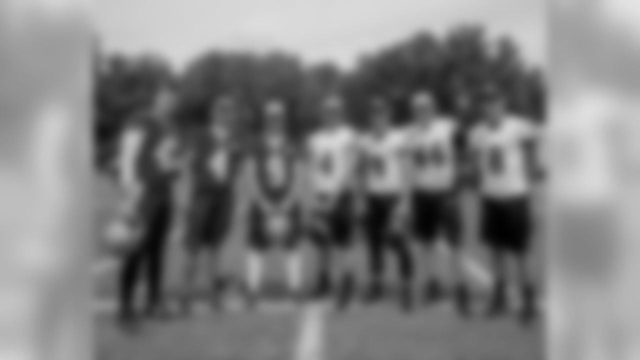 jtuck9 [Justin Tucker]: Great shot by @shawn_hubbard of the @Ravens & @49ers specialists after 3 solid days of work!