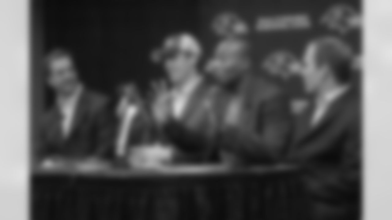 The day after the Ravens selected Joe Flacco with their 1st draft pick (18th overall), the talented quarterback visited Owings Mills for his first press conference as a Raven.