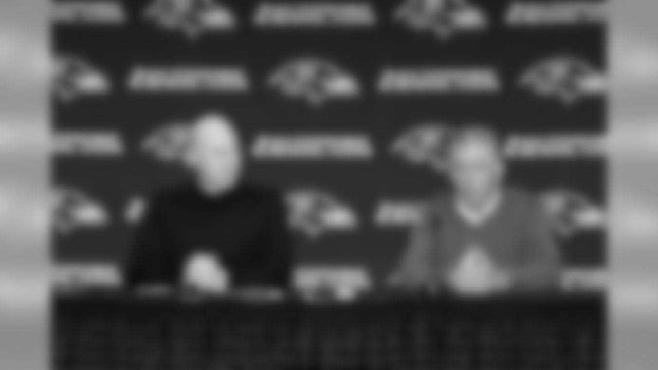 Head coach John Harbaugh introduced new offensive coordinator Cam Cameron and new special teams coordinator Jerry Rosburg.
