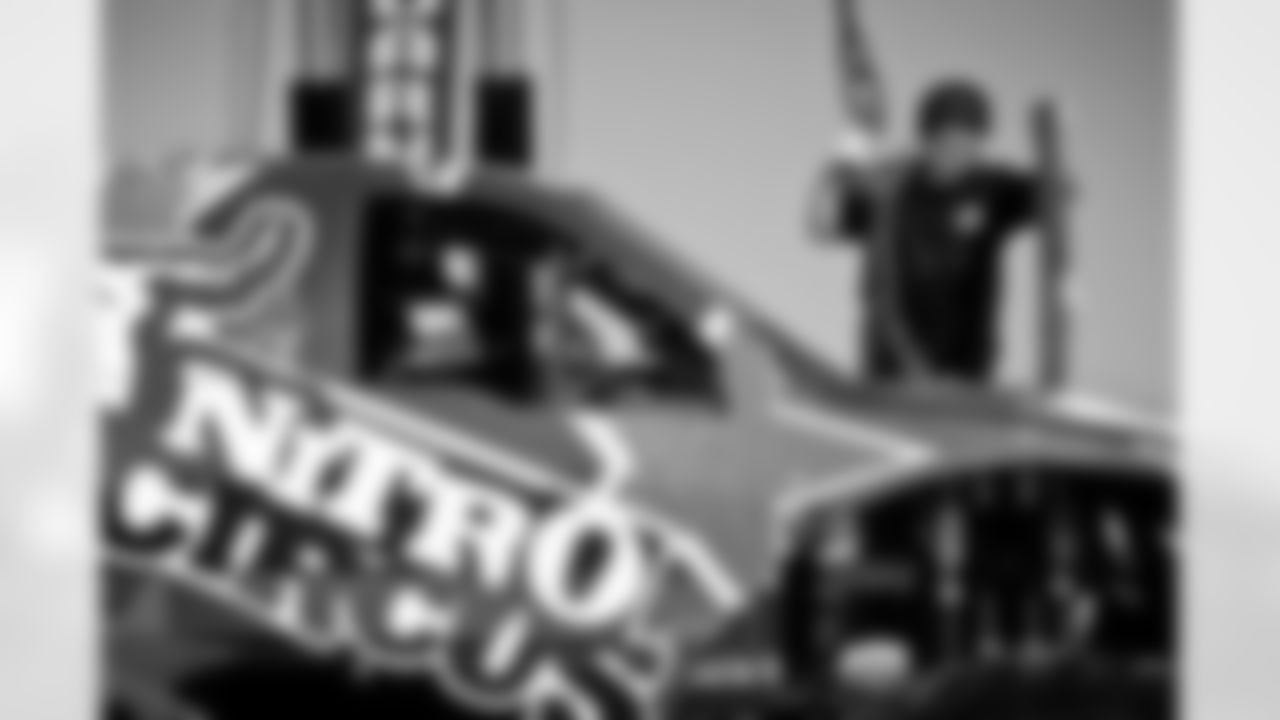 Travis Pastrana brought monster truck Nitro Circus to M&T Bank Stadium as Baltimore prepares for Monster Jam on Saturday, July 9th.