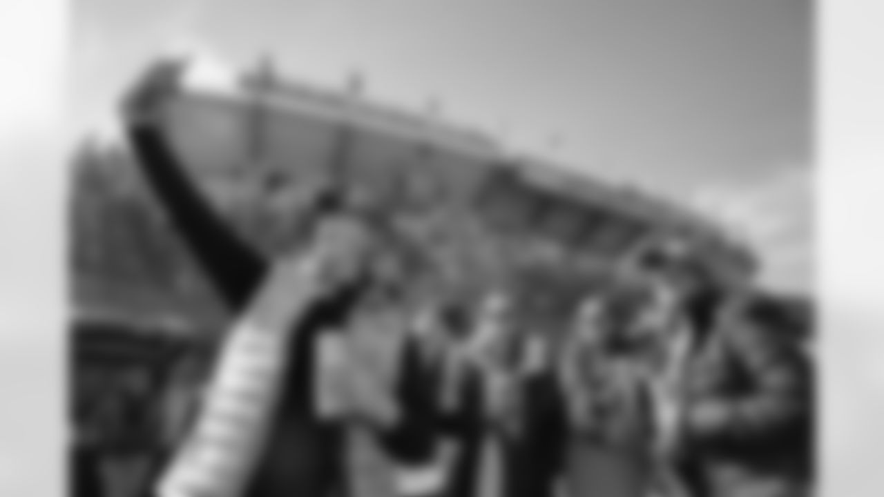 Fans outside of M&T Bank Stadium