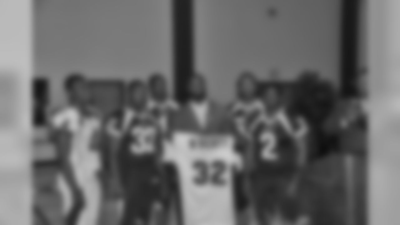 A two-time All-Conference selection, Bart Scott returned home to Detroit for his Southeastern High School jersey retirement.