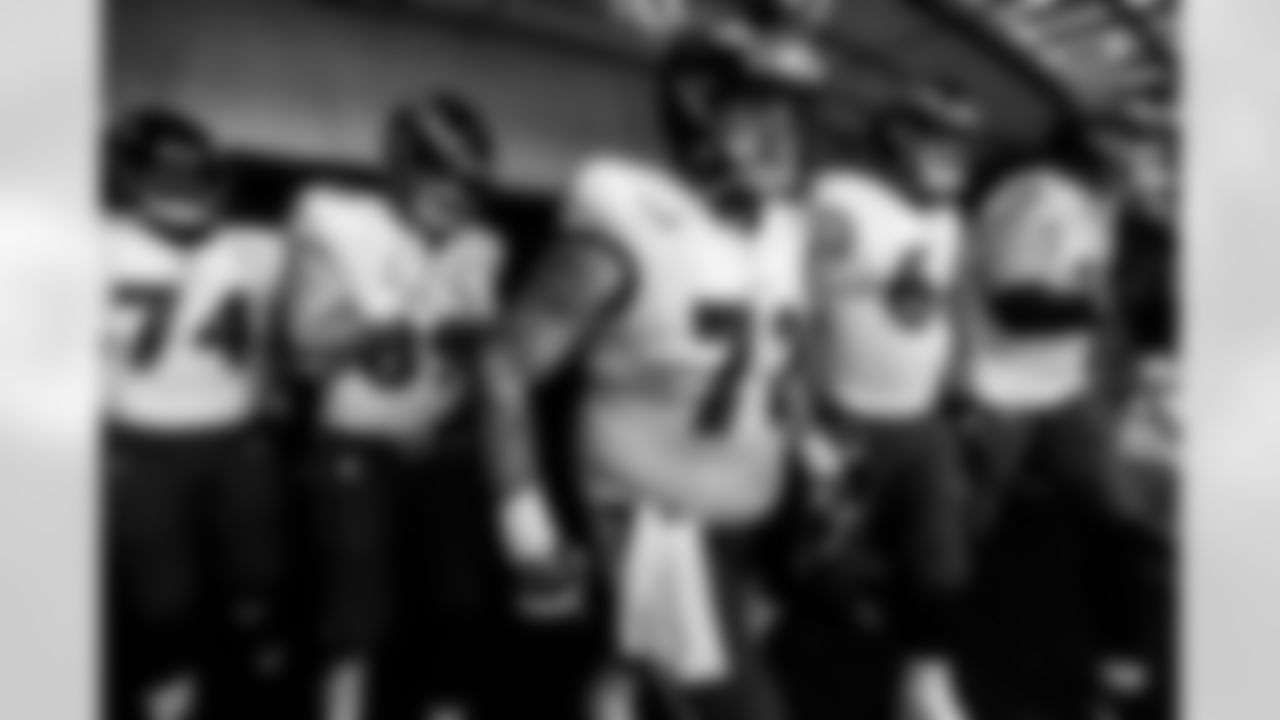 G Tyre Phillips, TE Mark Andrews, G Ben Powers, G Ben Cleveland and OT Alejandro Villanueva