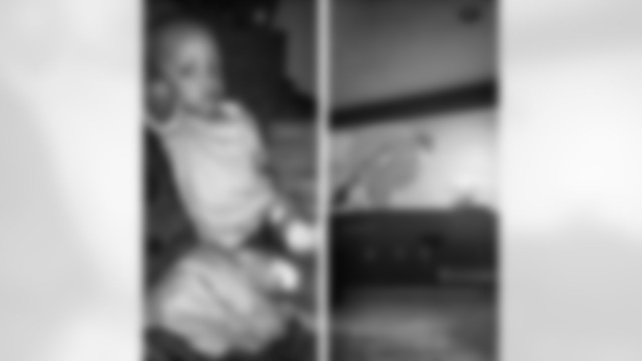 bp_30 [Bernard Pierce]: After a long day at school we kickin it in the man cave! He loves it