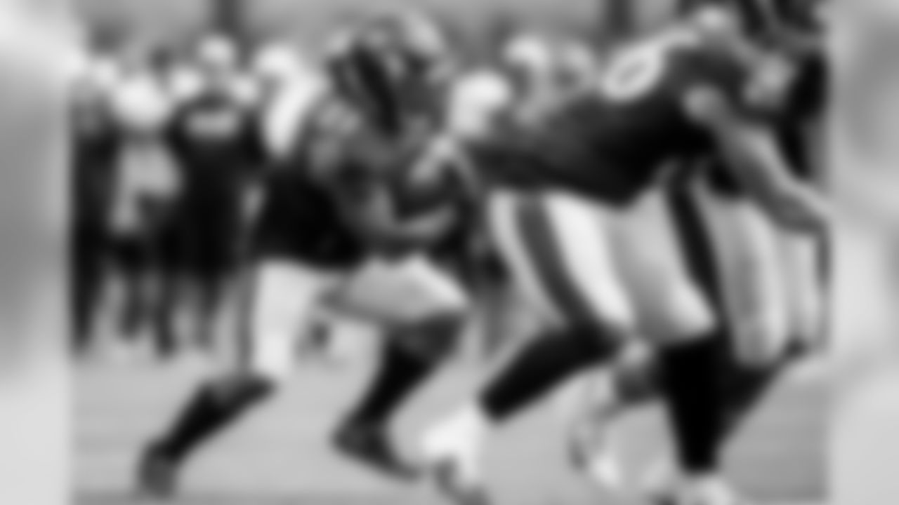 The Baltimore Ravens hold a joint training camp practice with the Jacksonville Jaguars at the Under Armour Performance Center on August 5, 2019 in Owings Mills, MD.