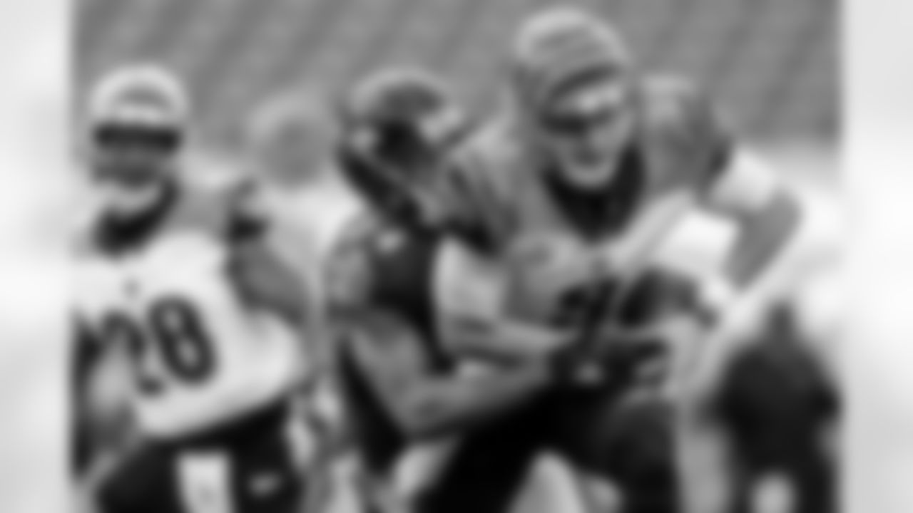 CB Marcus Peters strip sacks Joe Burrow / The Baltimore Ravens defeated the Cincinnati Bengals by a score of 27-3 at M&T Bank Stadium on October 11, 2020 in Baltimore, MD.