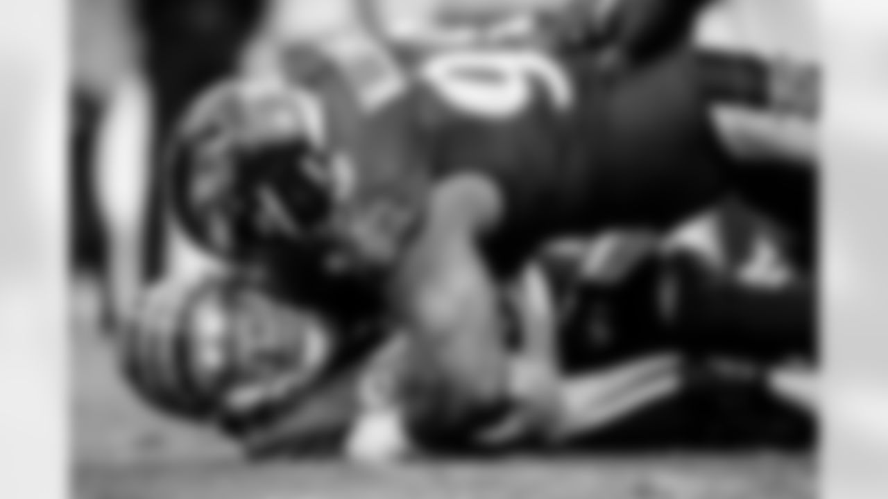 DT Brandon Williams sacks Joe Burrow / The Baltimore Ravens defeated the Cincinnati Bengals by a score of 27-3 at M&T Bank Stadium on October 11, 2020 in Baltimore, MD.