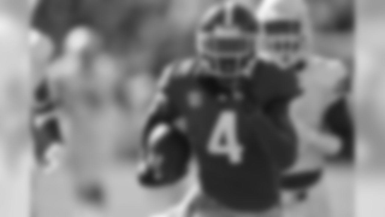 WR Mecole Hardman, Georgia
Hardman ran track at Georgia, leading the first leg of the Bulldogs' 4x100 meter relay. His goal is to be the fastest player at the Combine. NFL Network's Daniel Jeremiah recently said Hardman is the "perfect Raven" for their new system with Lamar Jackson.