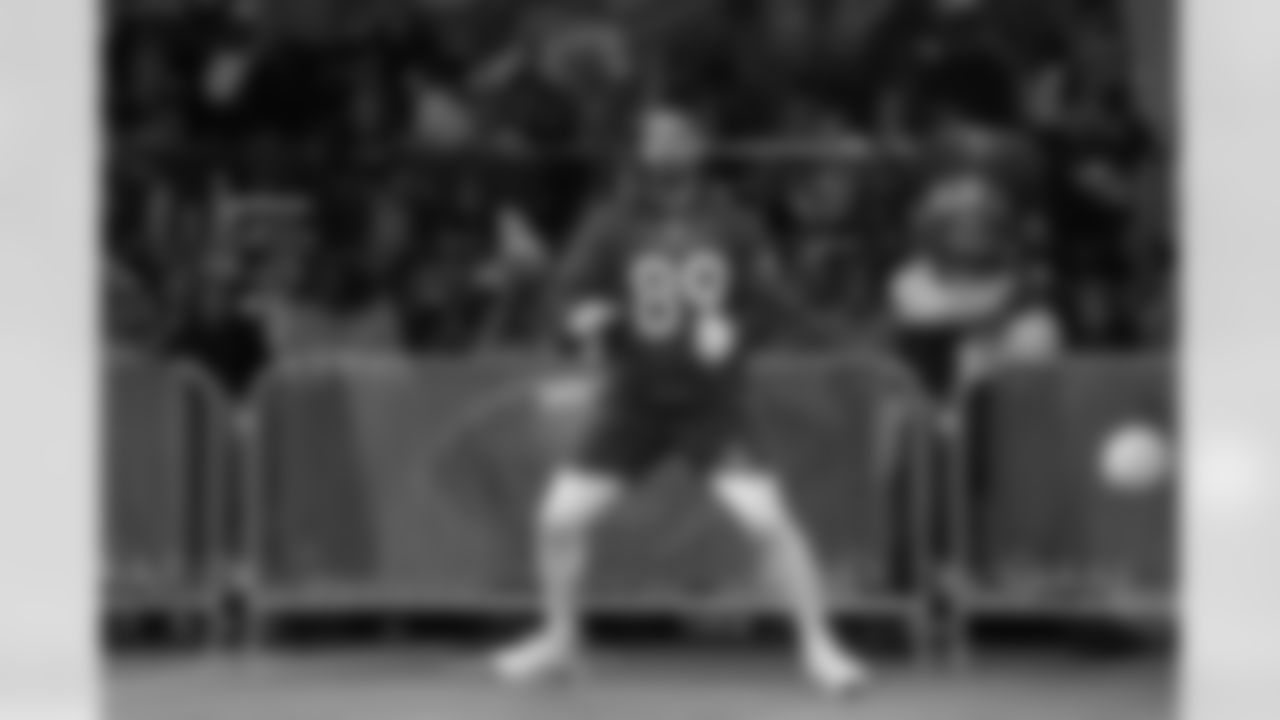 Baltimore Ravens tight end Mark Andrews (89) looks to avoid getting hit by a dodgeball during the 2023 Pro Bowl Skills Showdown on Thursday, February 2, 2023 in Henderson, Nevada.