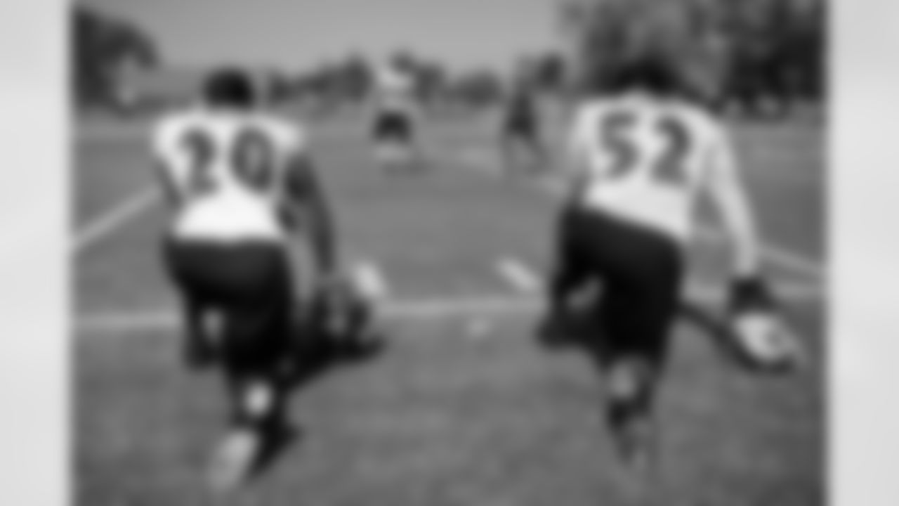 The Ravens battle through the August heat in an afternoon practice at training camp at McDaniel College in Westminster, Md.