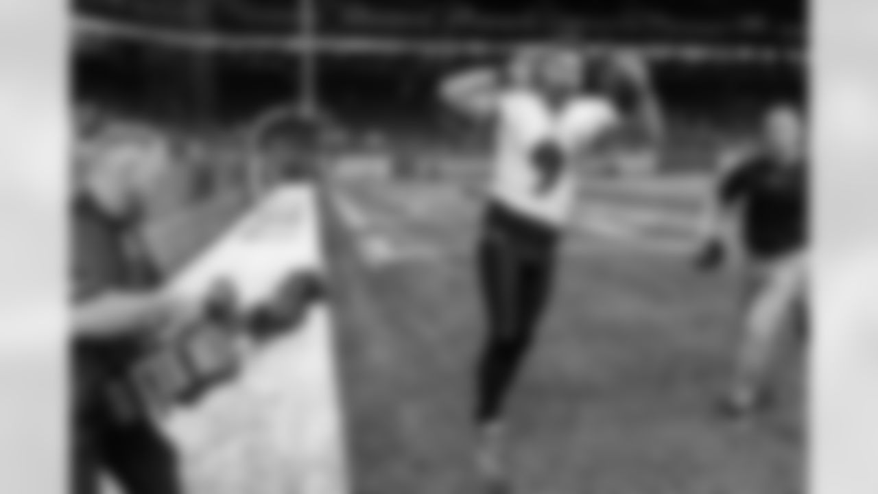 K Justin Tucker celebrates as he runs off the field