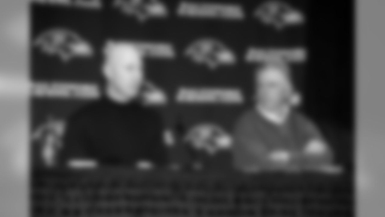 Head coach John Harbaugh introduced new offensive coordinator Cam Cameron and new special teams coordinator Jerry Rosburg.