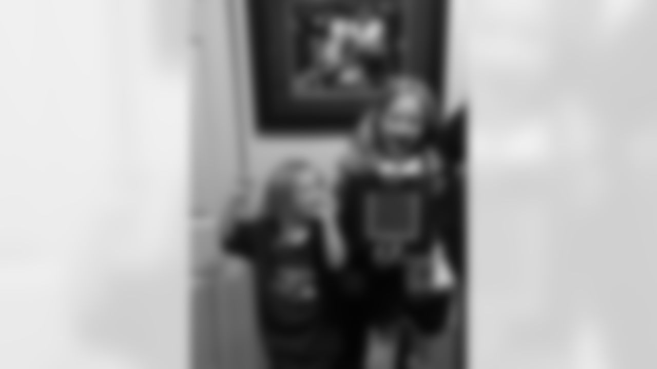 "Thank you for sending us a personalized framed piece of game turf as part of the PSL owner rewards program. It was truly a wonderful surprise! It will make a great addition to our Ravens den. Here are our two youngest Ravens fans, Shelby and Emma in front of their favorite Ravens photos." - Vic Persico, Section 119, Jarrettsville, MD