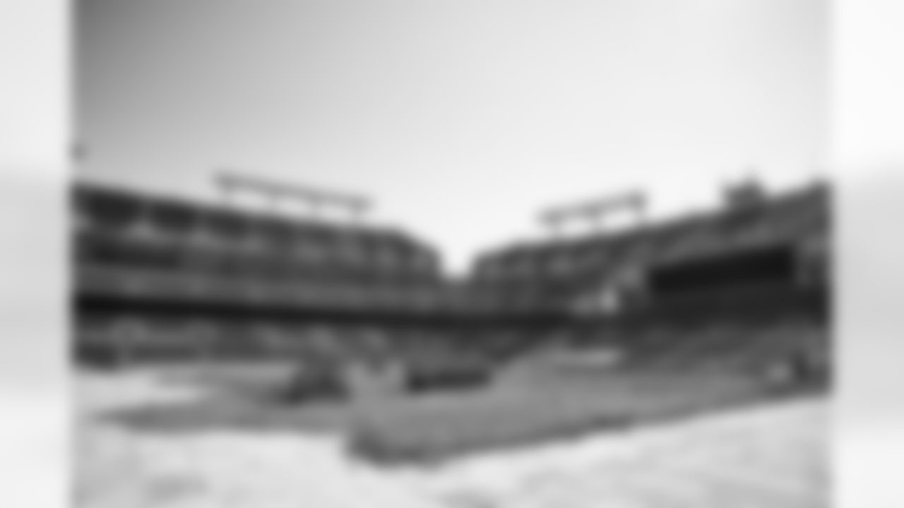 The field at M&T Bank Stadium is prepared for Monster Jam, which will be held on Saturday, July 9th.
