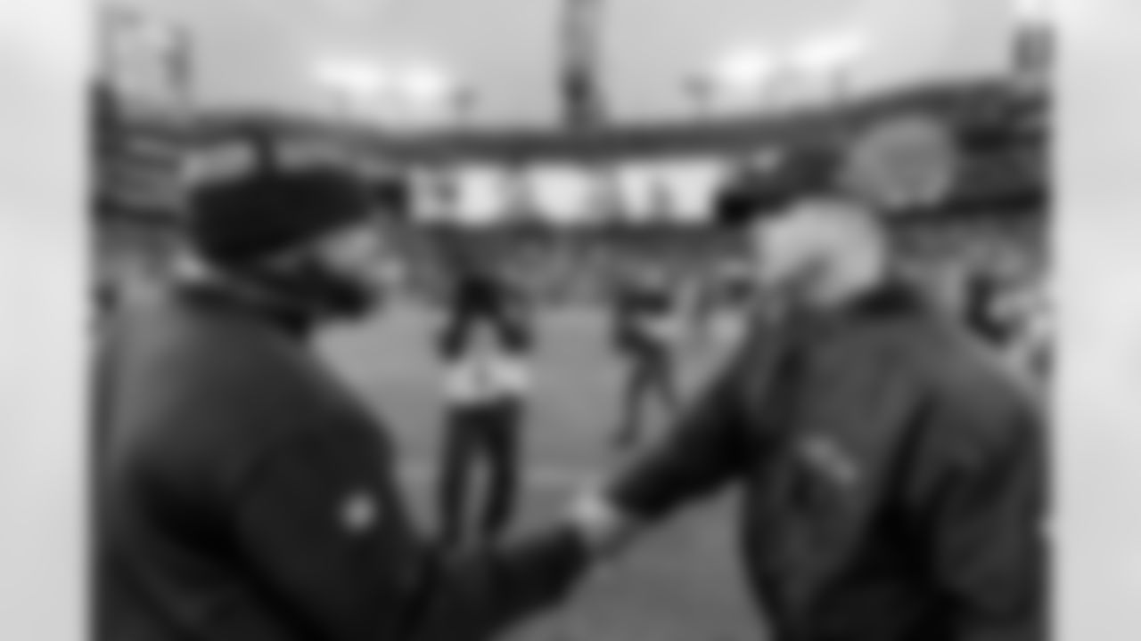 Head Coach John Harbaugh and Steelers' Head Coach Mike Tomlin