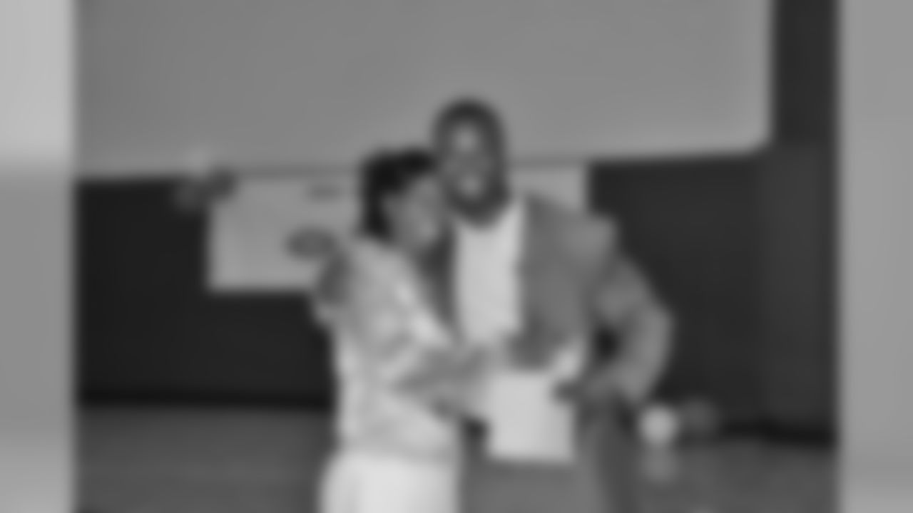 A two-time All-Conference selection, Bart Scott returned home to Detroit for his Southeastern High School jersey retirement.