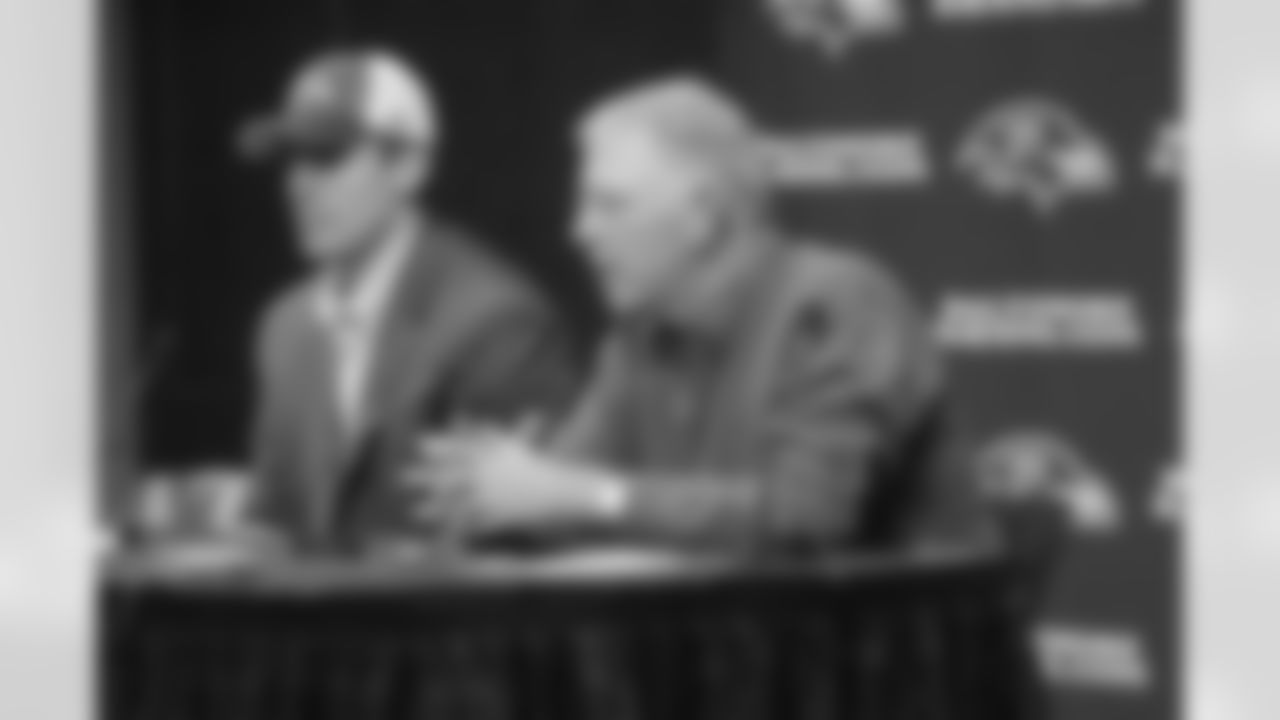 The day after the Ravens selected Joe Flacco with their 1st draft pick (18th overall), the talented quarterback visited Owings Mills for his first press conference as a Raven.