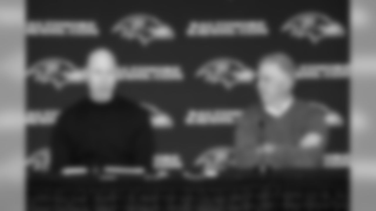 Head coach John Harbaugh introduced new offensive coordinator Cam Cameron and new special teams coordinator Jerry Rosburg.