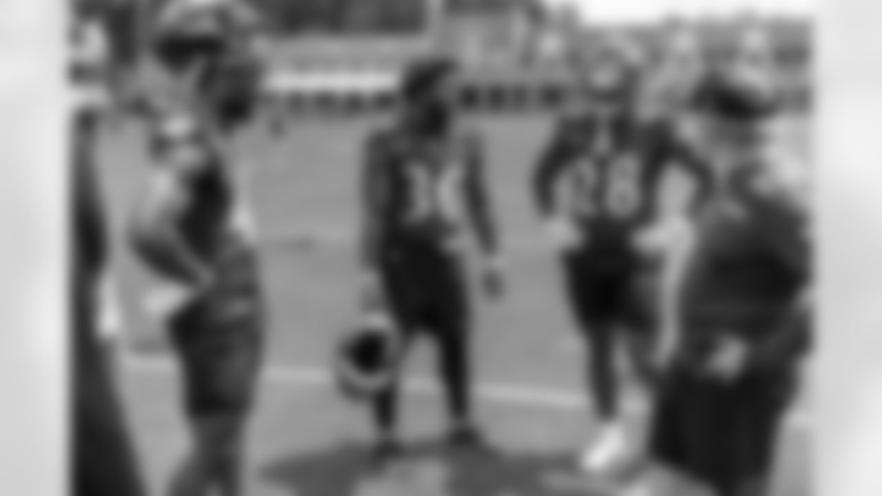 RB Justice Hill, RB Tyler Badie and RB Mike Davis