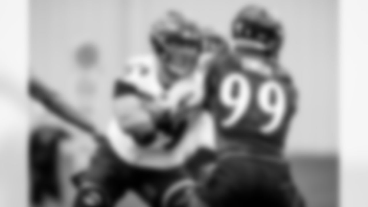 Ravens rookies practice during the first day of minicamp.