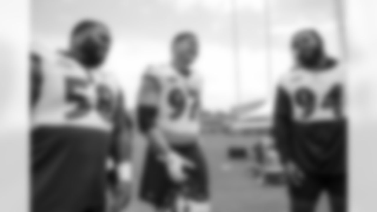 From left: NT Michael Pierce, DE Brent Urban, DT Angelo Blackson