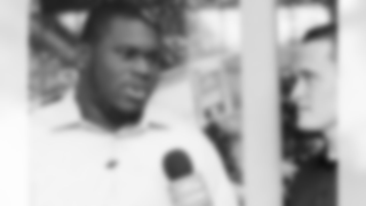 2012 Ravens Draft picks, OLB Courtney Upshaw, T Kelechi Osemele and RB Bernard Pierce, arrive at the Ravens Training Facility for a tour and a press conference.