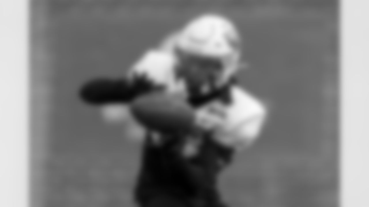 WR Nathaniel "Tank" Dell, Houston
There were numerous clips of Dell roasting defensive backs in 1-on-1 drills. His quickness and ability to get separation make him stand out. So does his 5-foot-8, 163-pound size.