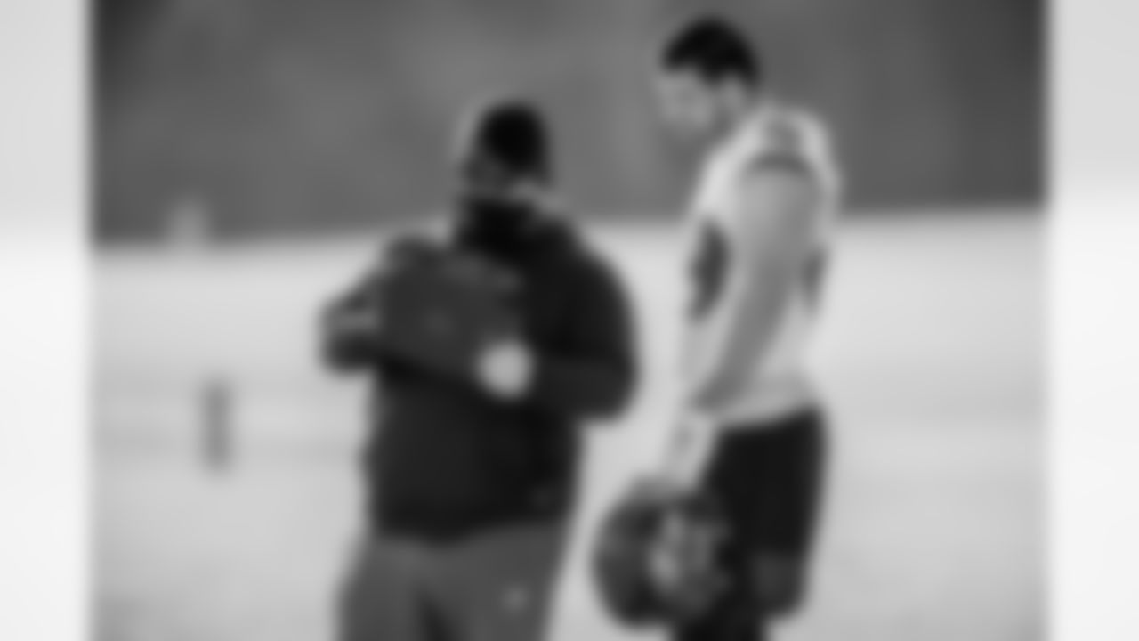 Offensive Coordinator Greg Roman and TE Mark Andrews