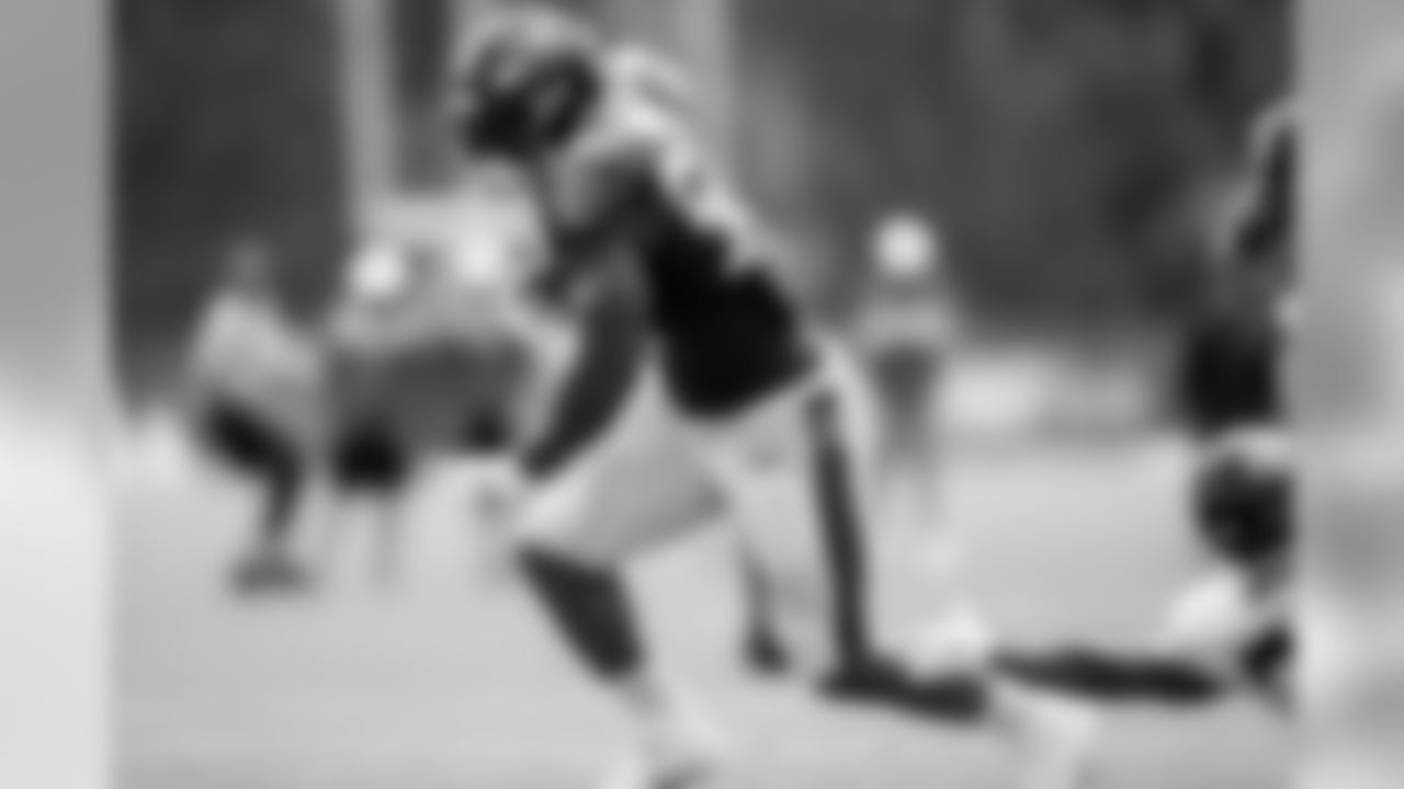 The Baltimore Ravens hold a joint training camp practice with the Jacksonville Jaguars at the Under Armour Performance Center on August 5, 2019 in Owings Mills, MD.