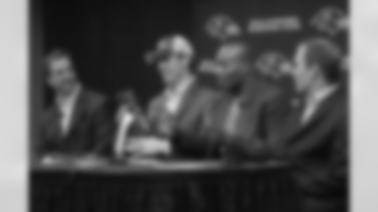 The day after the Ravens selected Joe Flacco with their 1st draft pick (18th overall), the talented quarterback visited Owings Mills for his first press conference as a Raven.