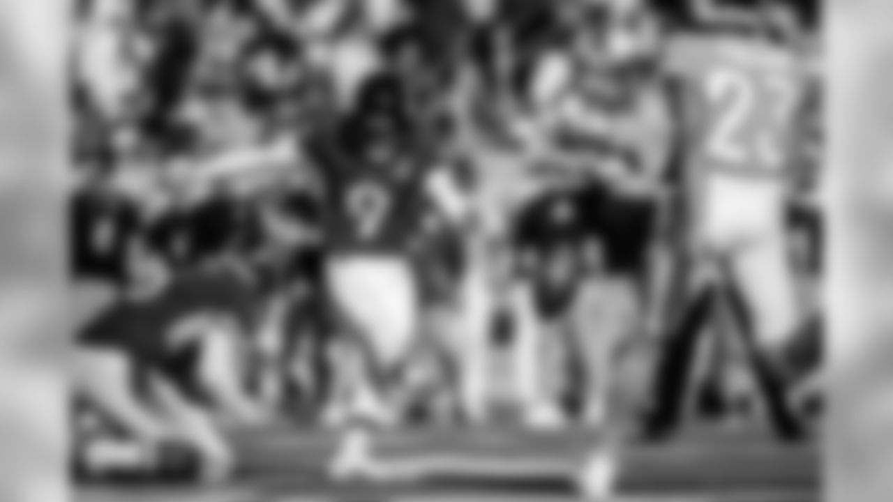 Kicker Justin Tucker kicks the extra point at the 2020 Pro Bowl game, Sunday, Jan. 26, 2020 in Orlando, Fla.