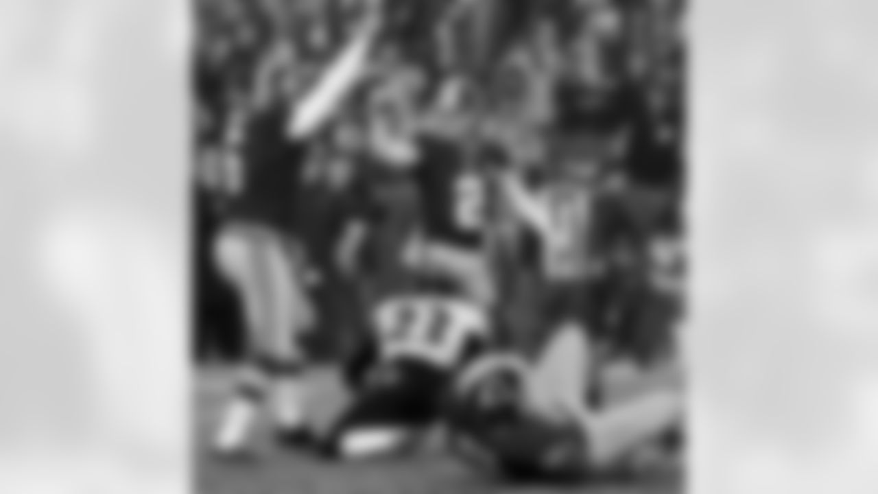 No. 10: The Golden Boot. Washington Redskins kicker Kai Forbath celebrates the game-winning FG with holder Sav Rocca during an overtime win against the Ravens in Week 14.
